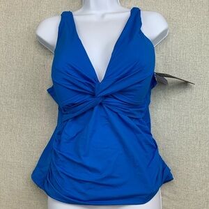 La Blanca Women Twist Tie Back Swim Tankini  Size 12